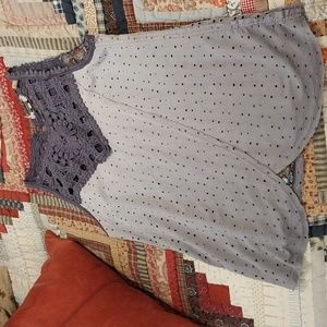 GIMMICKS Multi fabric top